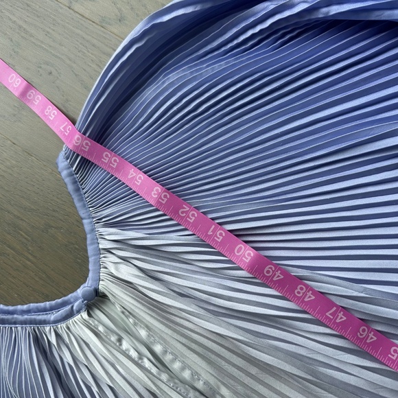 L'IDEE Orchestra Pleated Gown Purple Ombre Short Sleeve Dress - Size US 6 - Picture 12 of 12